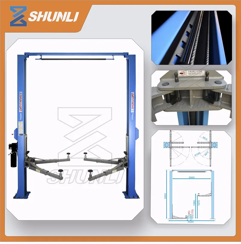 4tonne Baseless 2 Post Car Lifts with Ce