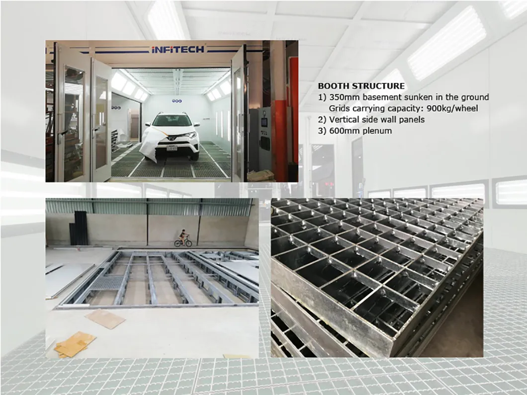 Auto Paint Drying Room and Prep Area for Car Refinishing