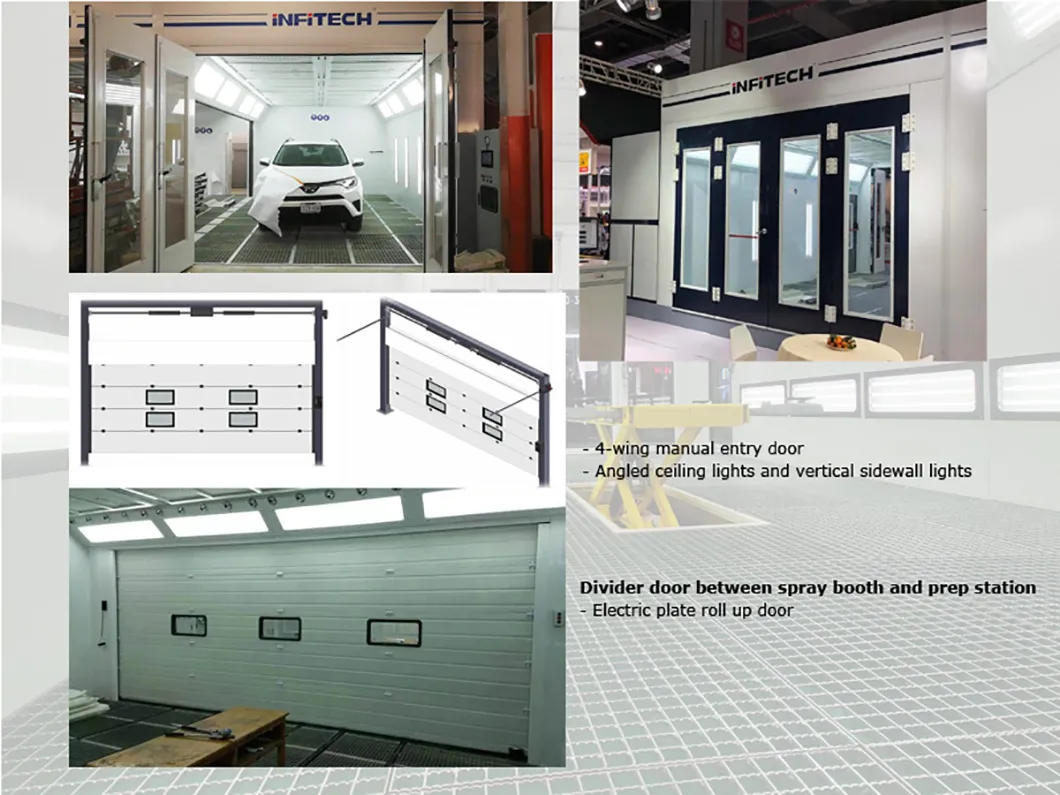 Auto Paint Drying Room and Prep Area for Car Refinishing