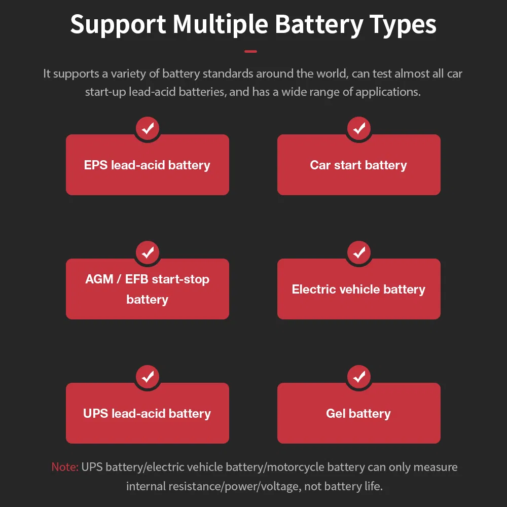 Bm510 6V 12V 24V Battery Analyzer Charging Cranking Load Ripple Test Reverse Protection Car Truck Motor Tools Pk Foxwell Bt705