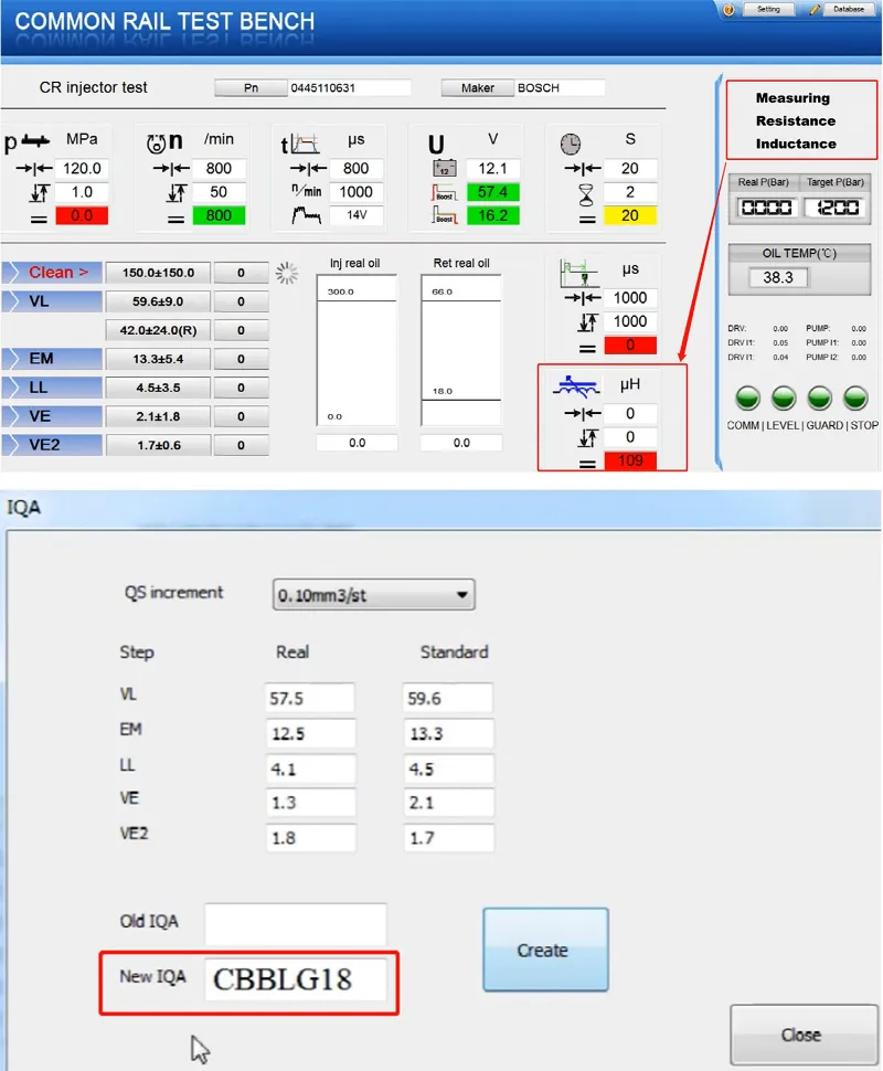 Coding Injectors Common Rail Injector Test Bench