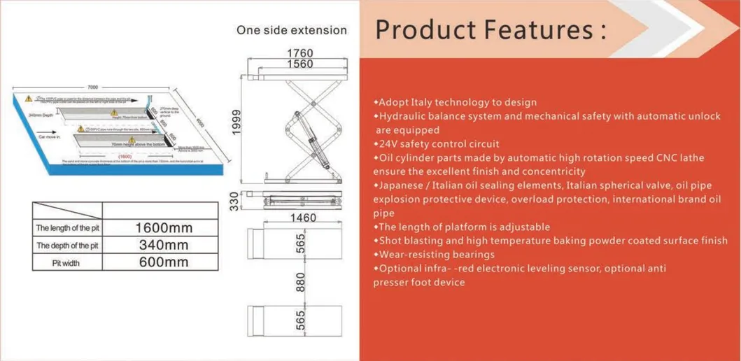 Customized Auto Shop Small Platform Scissor Lift for Sale