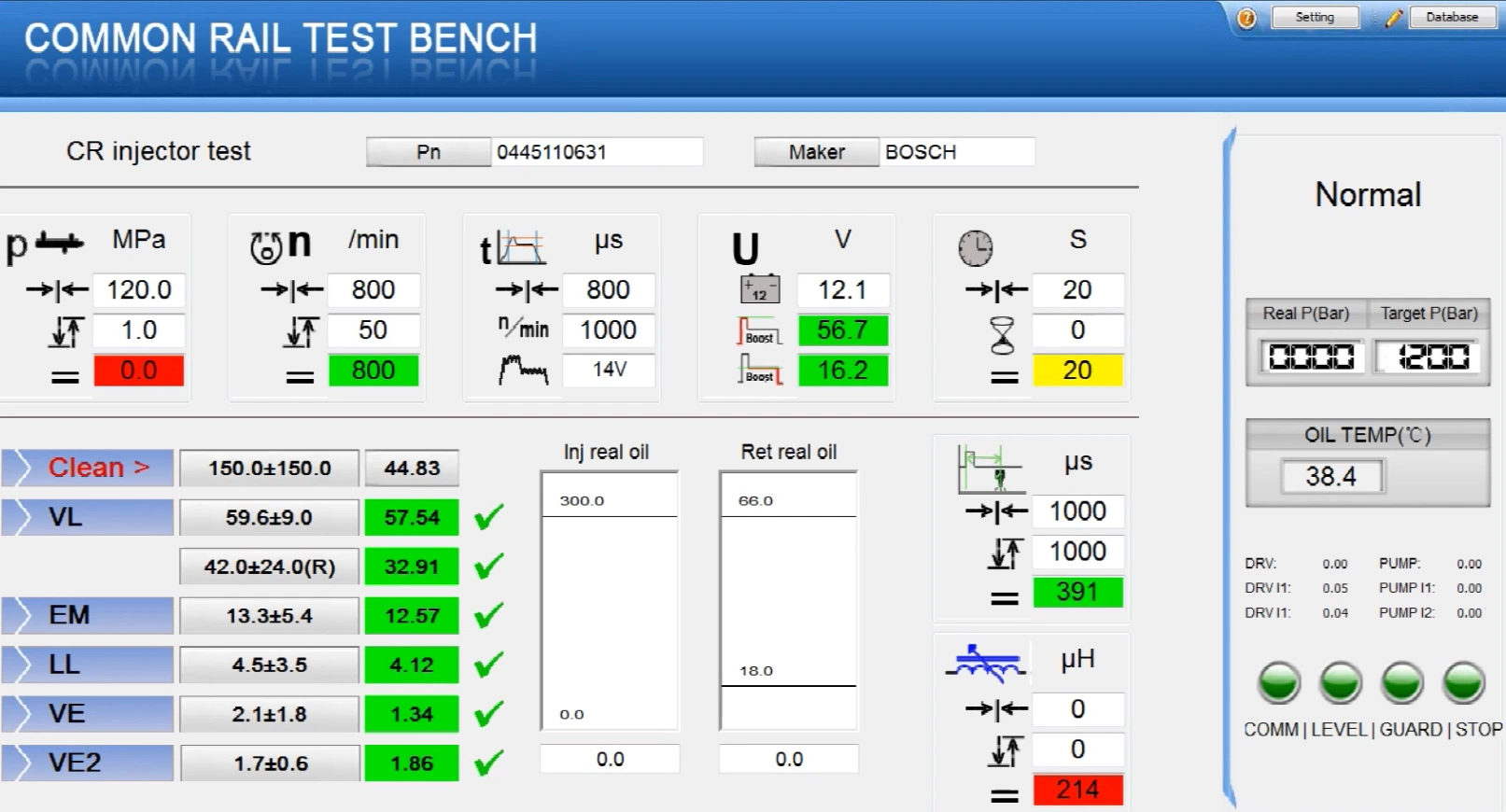 Diesel System Common Rail Test Bench with Timing Responding Sensor