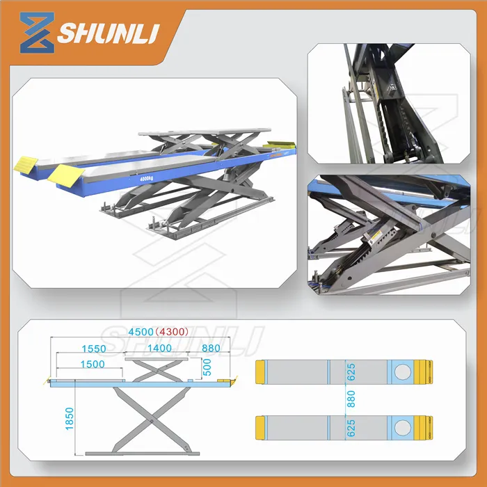 Double Level Scissor Lift for Four Wheel Alignment (SHL-Y-J-40DL)