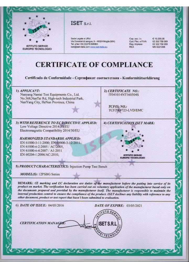 Eus600 Eui Eup Unit Injector Unit Pump Test Stand and Cam Box with Bip Function - Injection Response Time (Optional)
