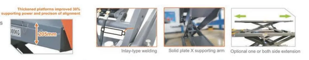 Factory Double Level Scissor Four Wheel Alignment Car Lift for Garage Equipment