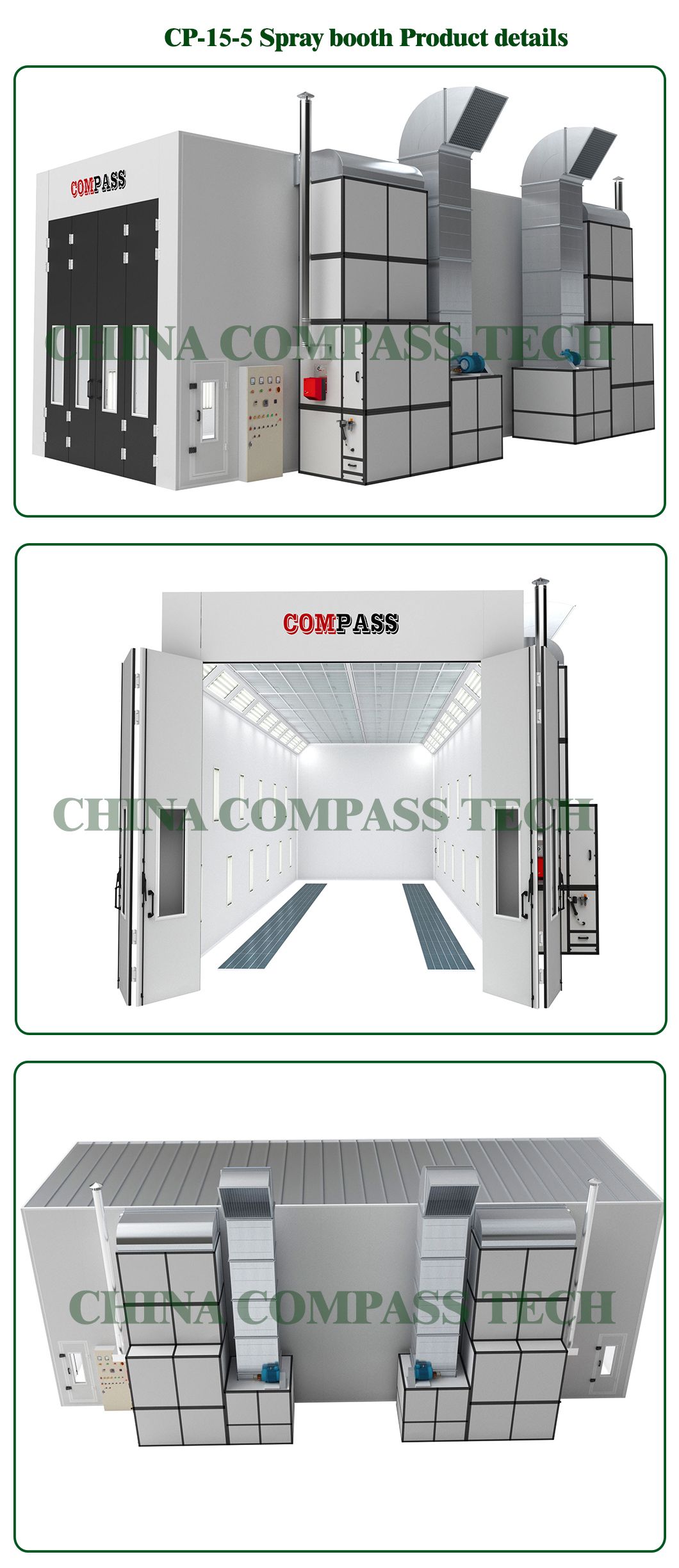 Full Down Draft Bus Spray Booth Cp-15-5 for Sale