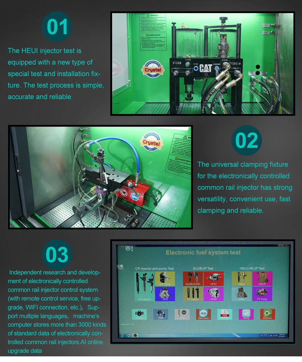 Hcr-518 Piezo Injector Coding Common Rail Test Bench Heui Test Bench