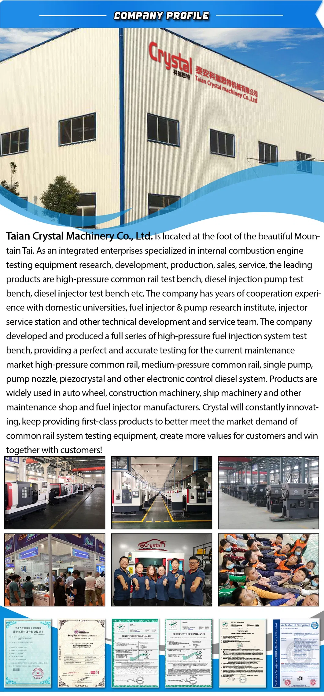 Hcr-708 Eui and Eup Pump Diesel Test Bench with Automatic Controller Support Different Language