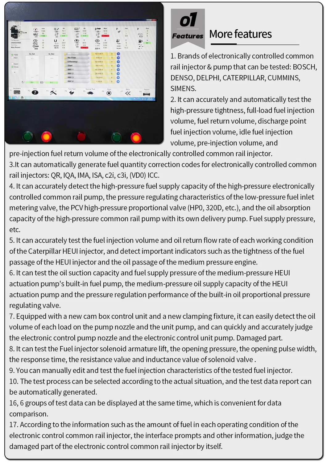 Hcr-918 High Accuracy Test Bench for Diesel Calibration