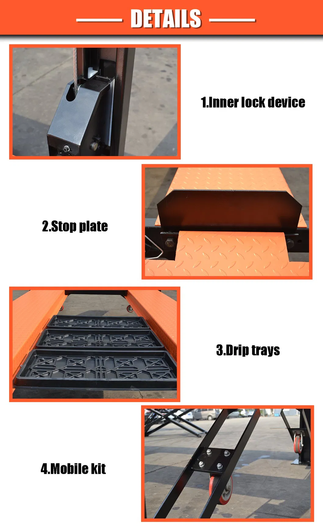 Hydraulic Four Post Garage Parking Scissor Car Lift