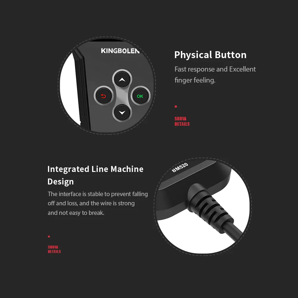 Kingbolen Bm520 6V 12V 24V Battery Analyzer Charging Cranking Load Ripple Test Car Truck Motor Diagnostic Tools Pk Foxwell Bt705
