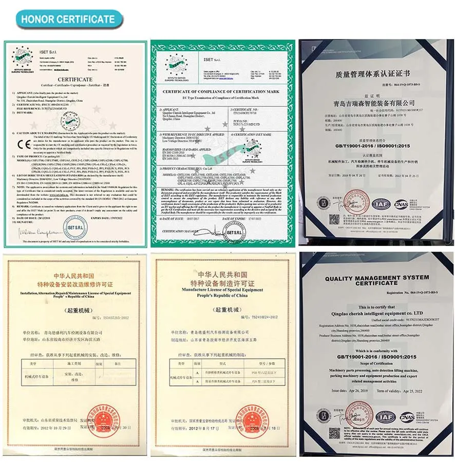 Moveable and Repaired Four Post Auto/Car Parking Lift