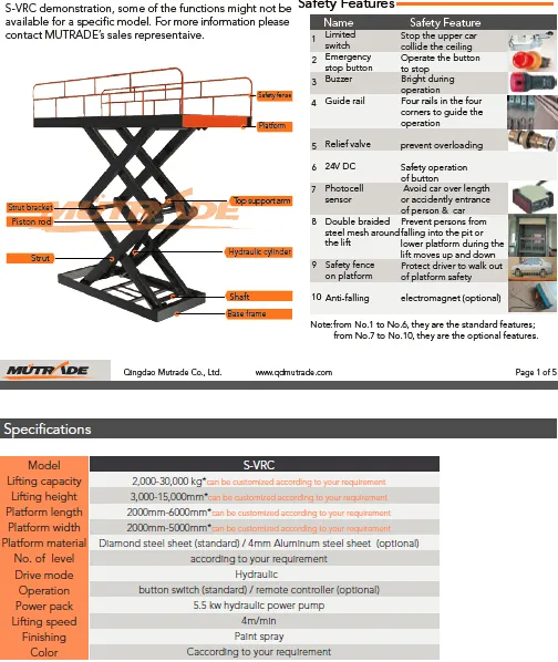 New Design Four Post or Scissor Structure Car or Goods Elevator