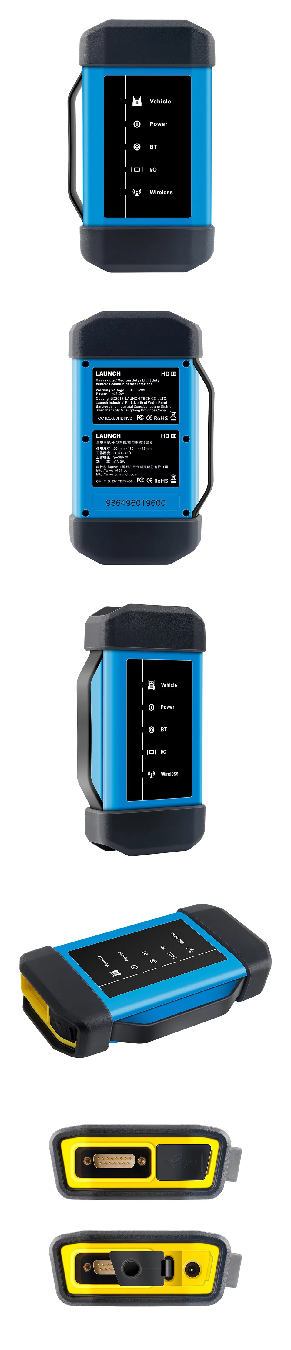 Original Launch X431 HD Heavy Duty Adapter Box HD Module Truck Diagnostic Adapter Work for X431 V+ X431 PRO3 Pad II