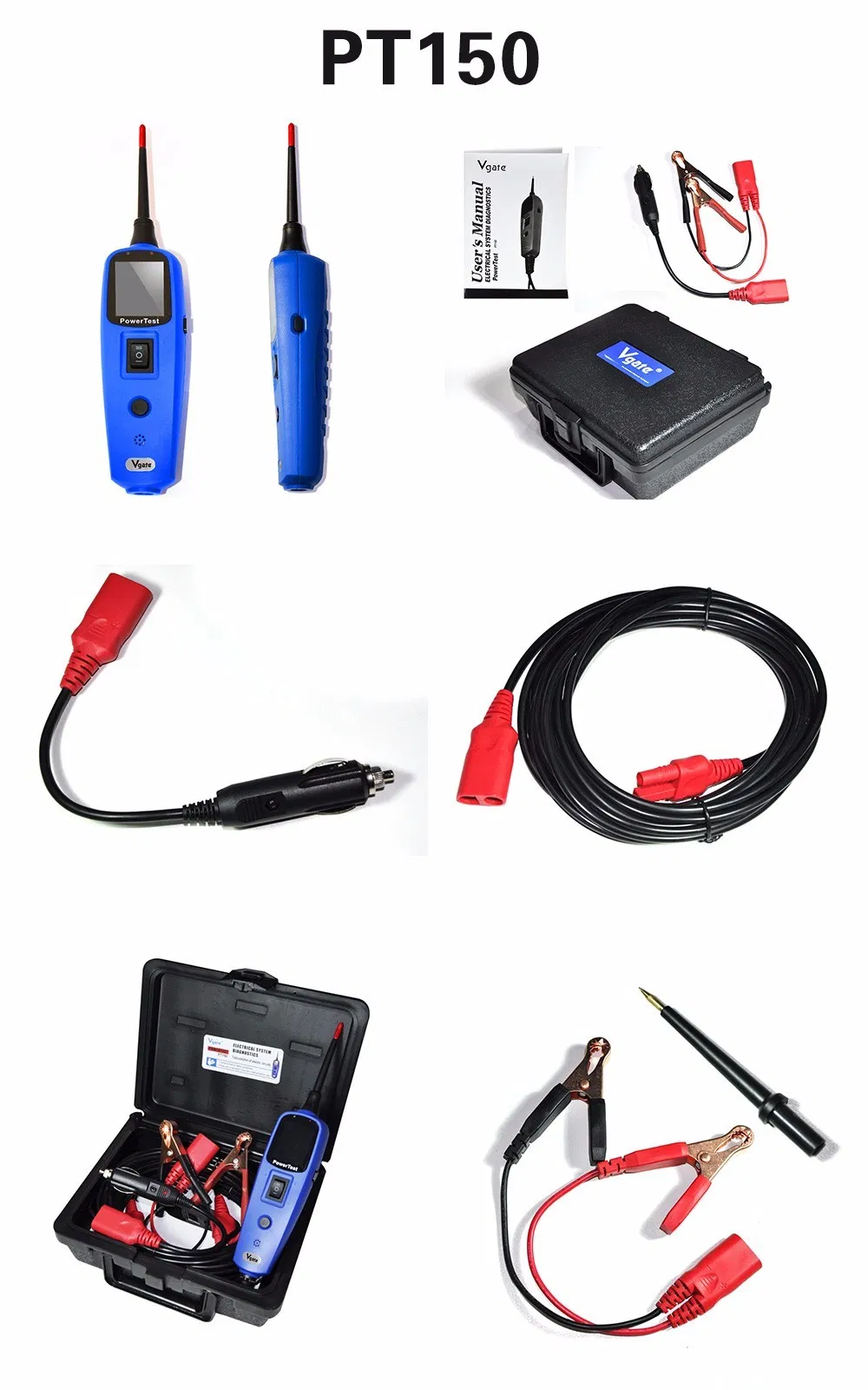 Original Vgate Powerscan PT150 as PS100 Electrical System Circuit Tester Same Function as Autel Powerscan PS100 DHL Free