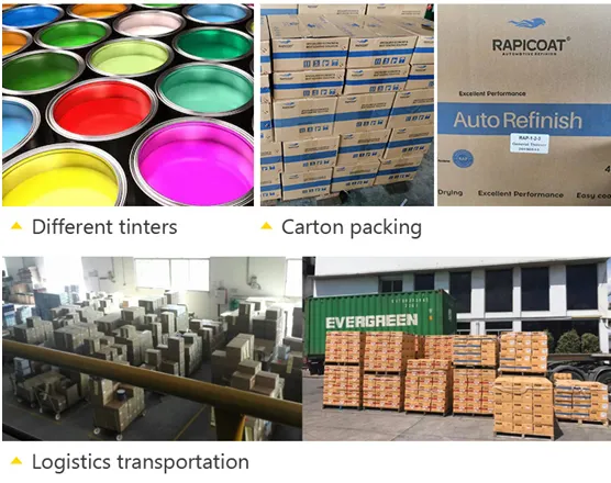 Shinny Many Colours Can Be Choose 1K Solid Colous Autobase Pearl Silver Car Coating Never Changed Colour with Computer Mixing