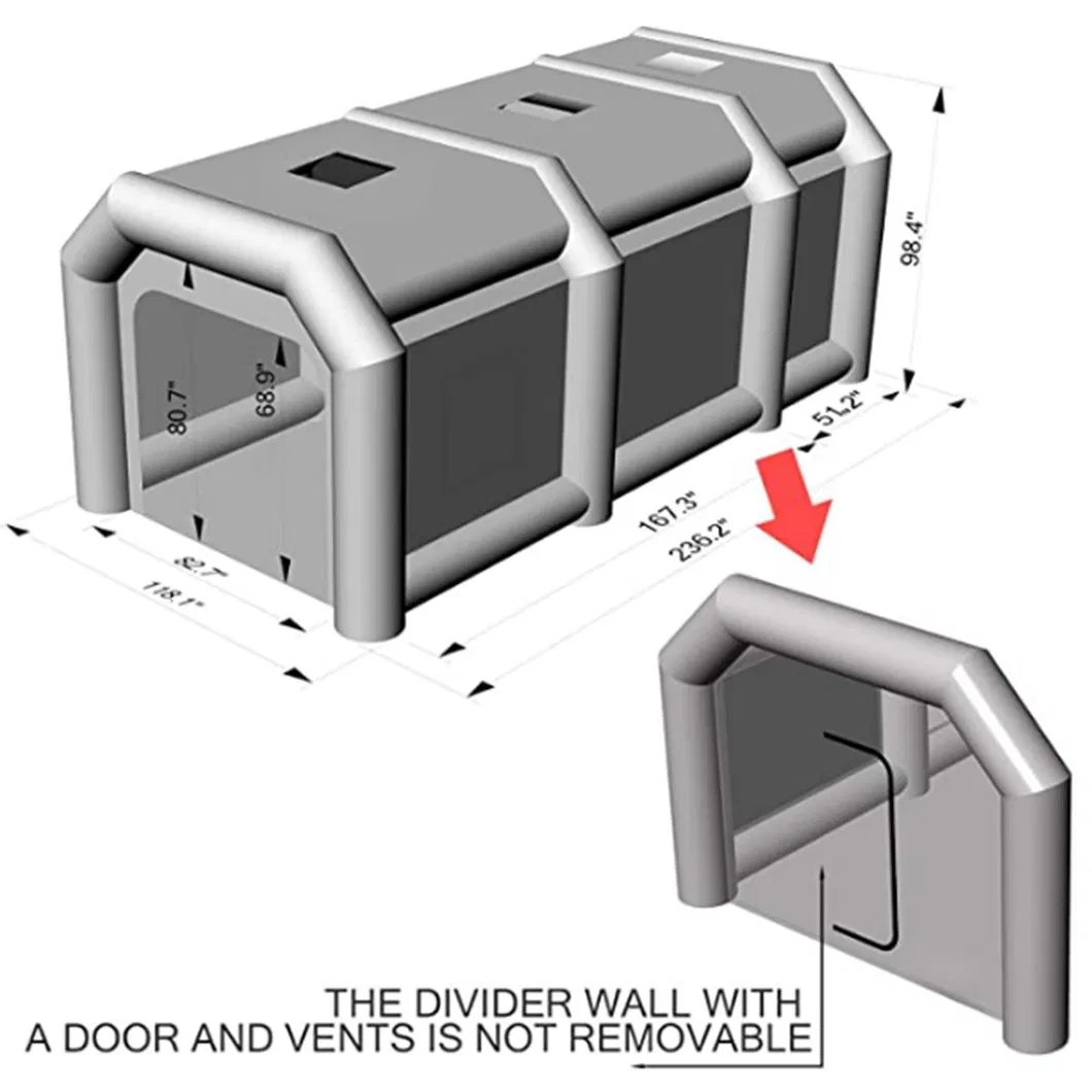 Spray Inflatable Paint Booth Parking Tent Workstation Automobile Inflatable Paint Booth Tent