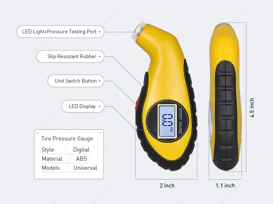 Tire Pressure Gauge Meter Manometer Barometers Tester Digital LCD Tyre Air for Auto Car Motorcycle Wheel OBD2 Dignostic Tools