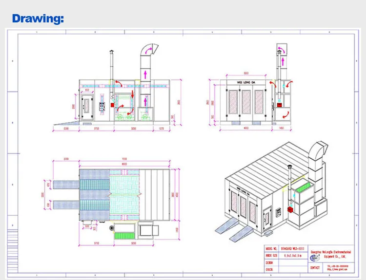 Wld8200 Ce Saloon Car Paint Baking Oven