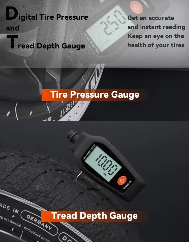 Yw-732 Tire Gauge for Cars Motorcycles Bicycles Tire Pressure Monitoring